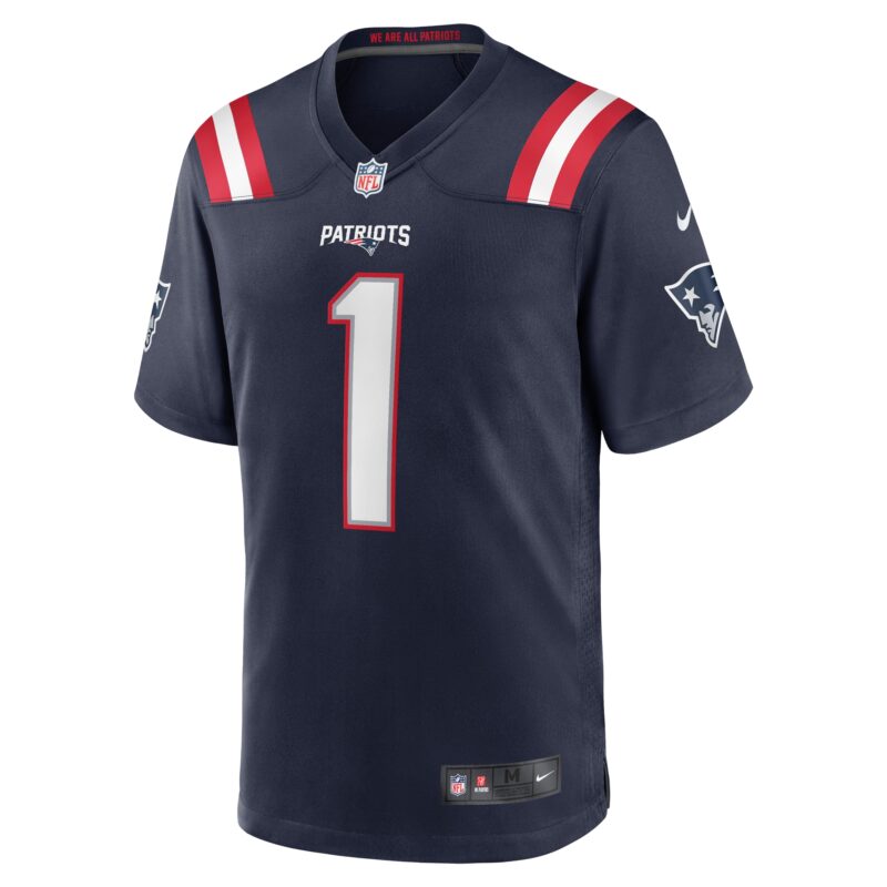 Number 1 Dad New England Patriots Game Jersey - Navy - Image 2