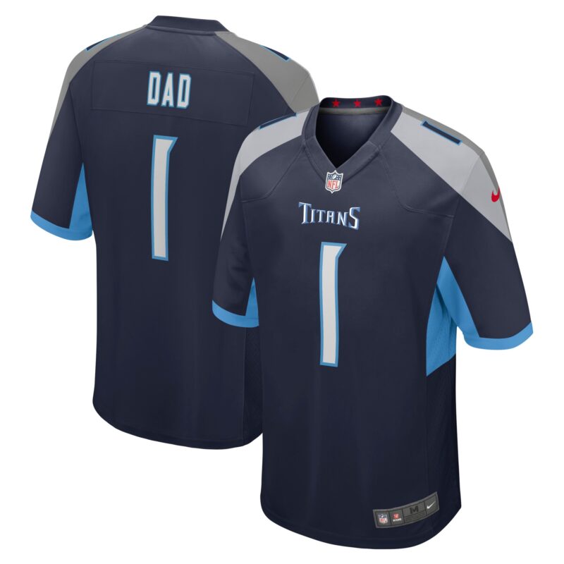 Number 1 Dad Tennessee Titans Game Jersey - Navy
