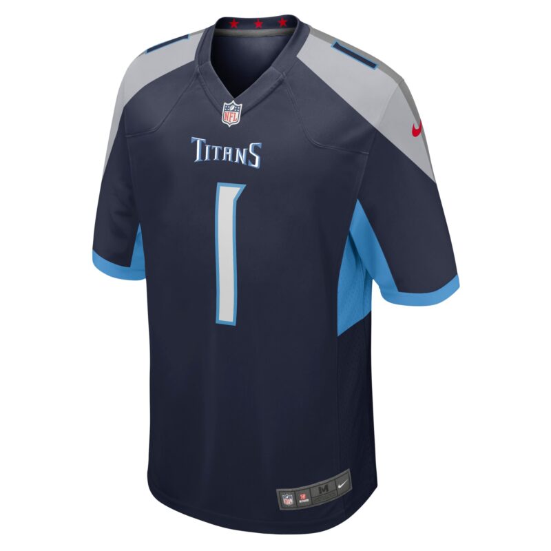 Number 1 Dad Tennessee Titans Game Jersey - Navy - Image 2
