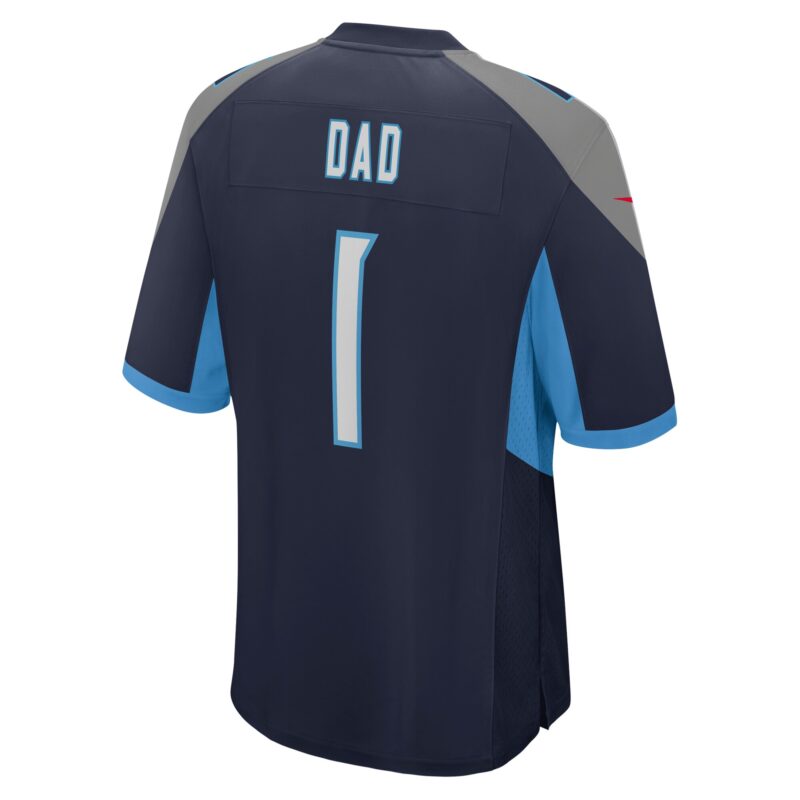 Number 1 Dad Tennessee Titans Game Jersey - Navy - Image 3