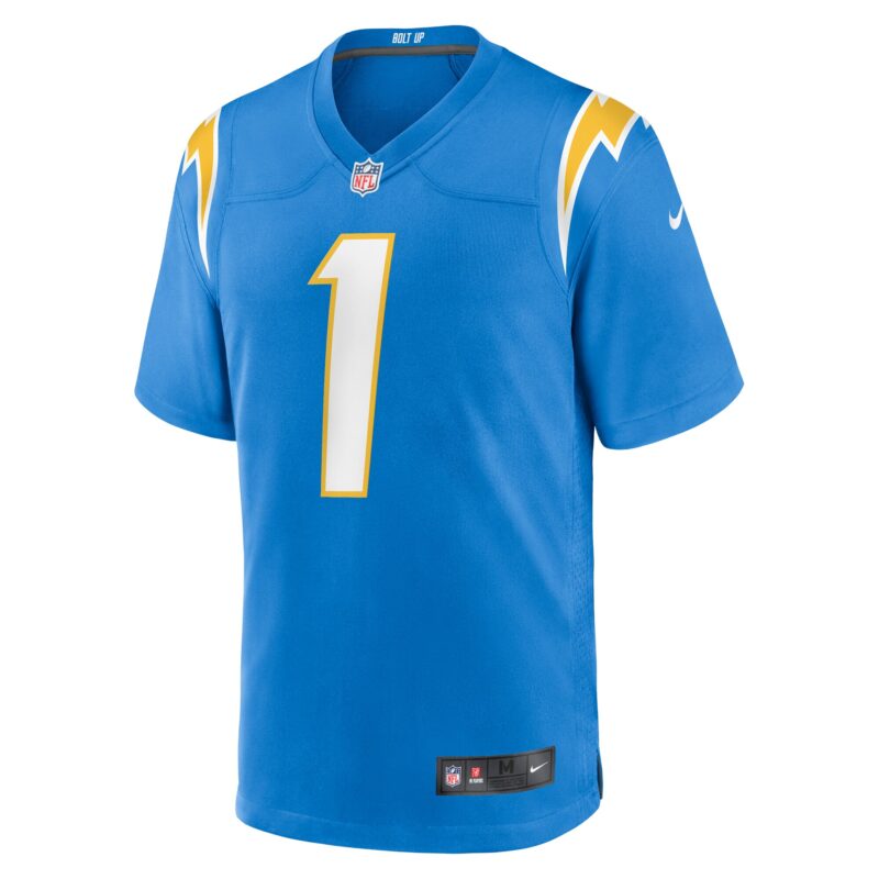 Number 1 Dad Los Angeles Chargers Game Jersey - Powder Blue - Image 2