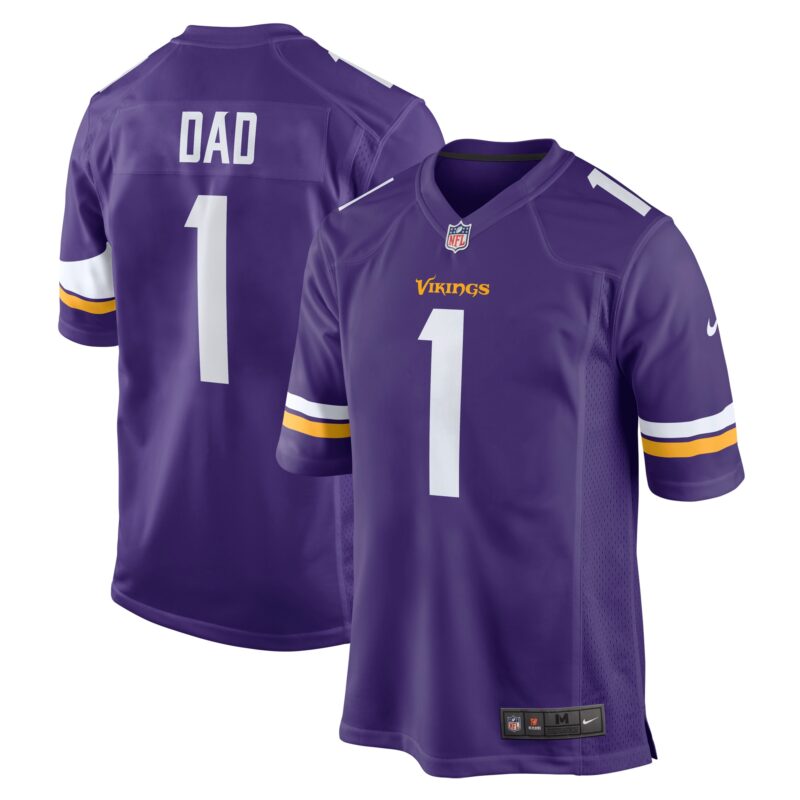 Number 1 Dad Minnesota Vikings Game Jersey - Purple