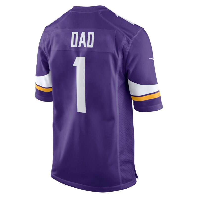 Number 1 Dad Minnesota Vikings Game Jersey - Purple - Image 3