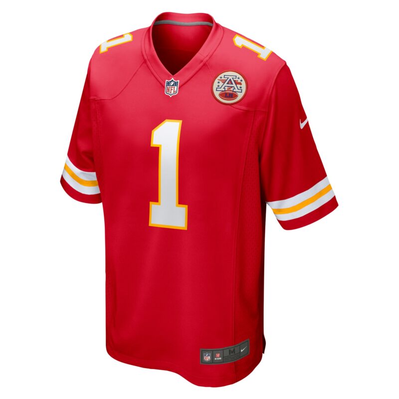 Number 1 Dad Kansas City Chiefs Game Jersey - Red - Image 2