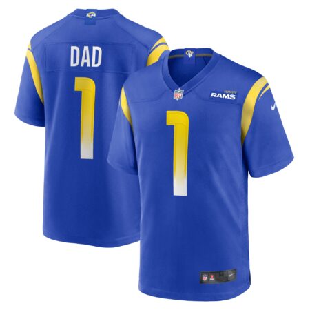 Number 1 Dad Los Angeles Rams Game Jersey - Royal