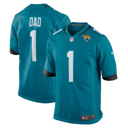 Number 1 Dad Jacksonville Jaguars Game Jersey - Teal