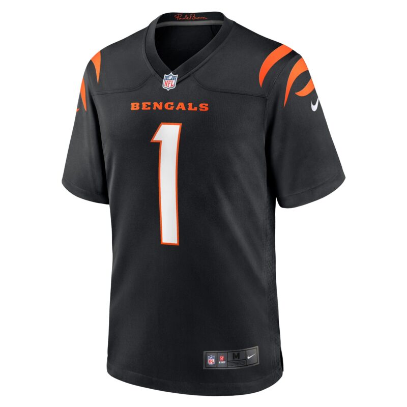 Number 1 Groom Cincinnati Bengals Game Jersey - Black - Image 2