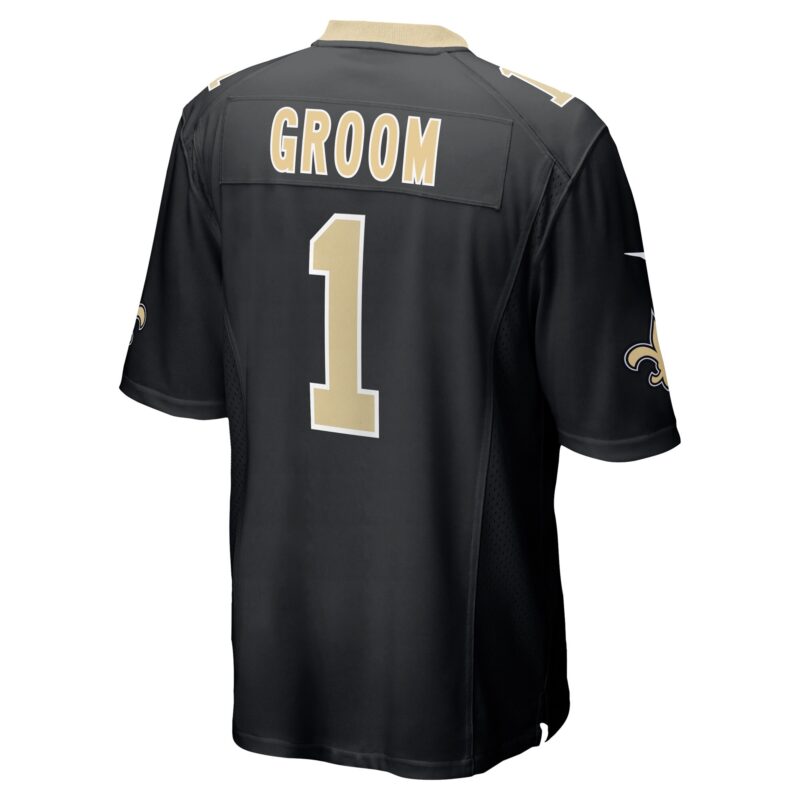 Number 1 Groom New Orleans Saints Game Jersey - Black - Image 3