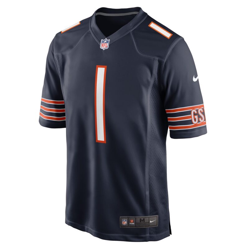Number 1 Groom Chicago Bears Game Jersey - Navy - Image 2