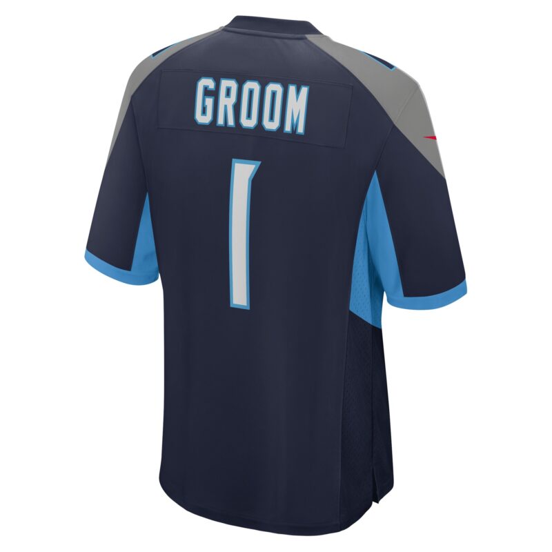Number 1 Groom Tennessee Titans Game Jersey - Navy - Image 3