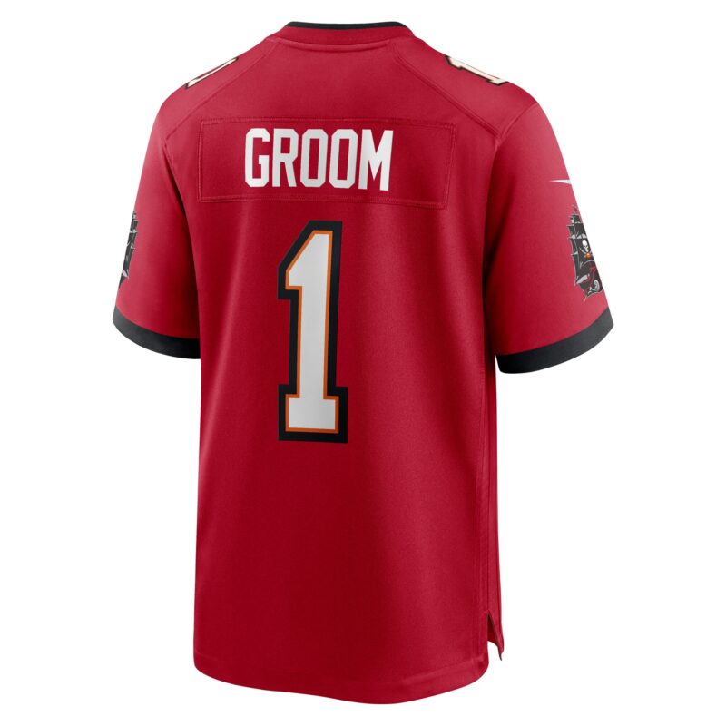 Number 1 Groom Tampa Bay Buccaneers Game Jersey - Red - Image 3