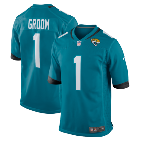 Number 1 Groom Jacksonville Jaguars Game Jersey - Teal