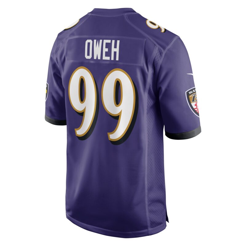 Odafe Oweh Baltimore Ravens Game Jersey - Purple - Image 3