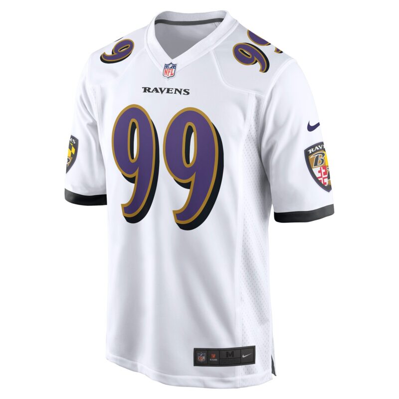 Odafe Oweh Baltimore Ravens Game Jersey - White - Image 2