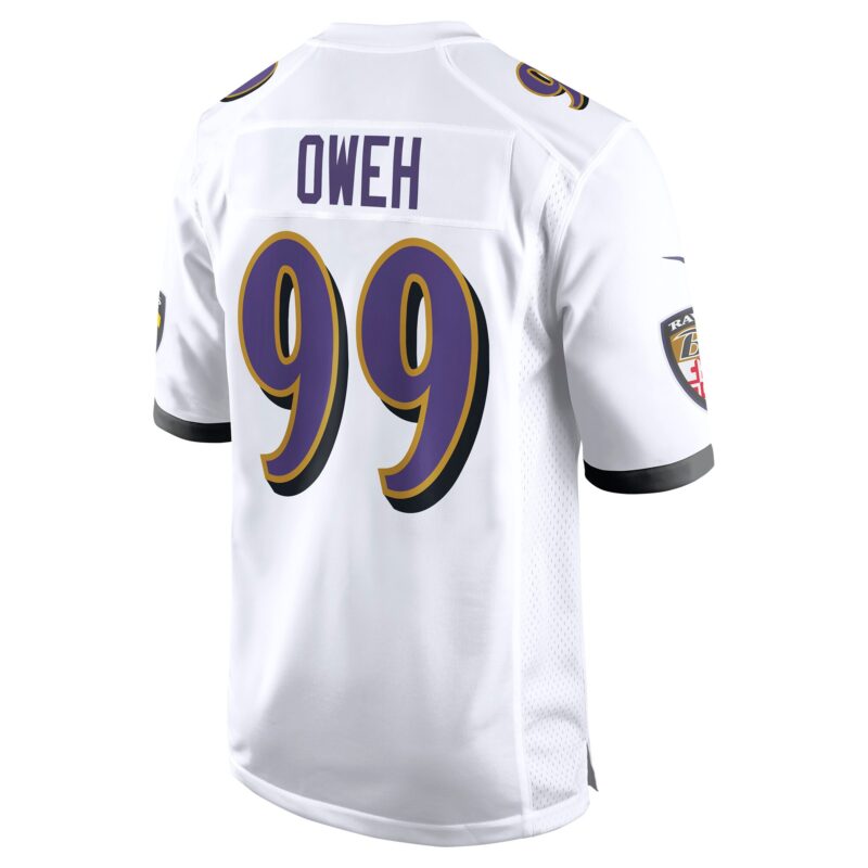 Odafe Oweh Baltimore Ravens Game Jersey - White - Image 3