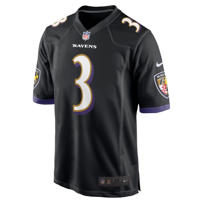 Odell Beckham Jr. Baltimore Ravens Alternate Game Jersey - Black - Image 2
