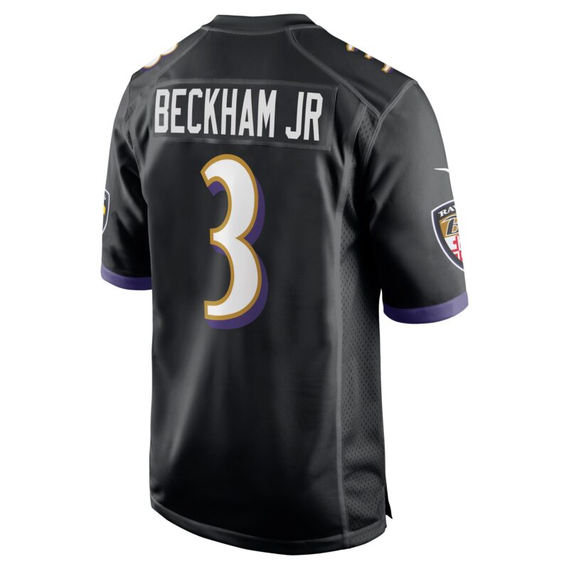 Odell Beckham Jr. Baltimore Ravens Alternate Game Jersey - Black - Image 3