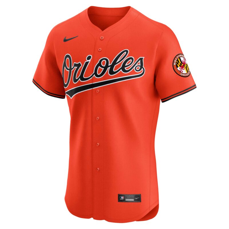 Baltimore Orioles Alternate Vapor Premier Elite Patch Jersey - Orange - Image 2