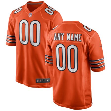 Chicago Bears Alternate Custom Game Jersey - Orange