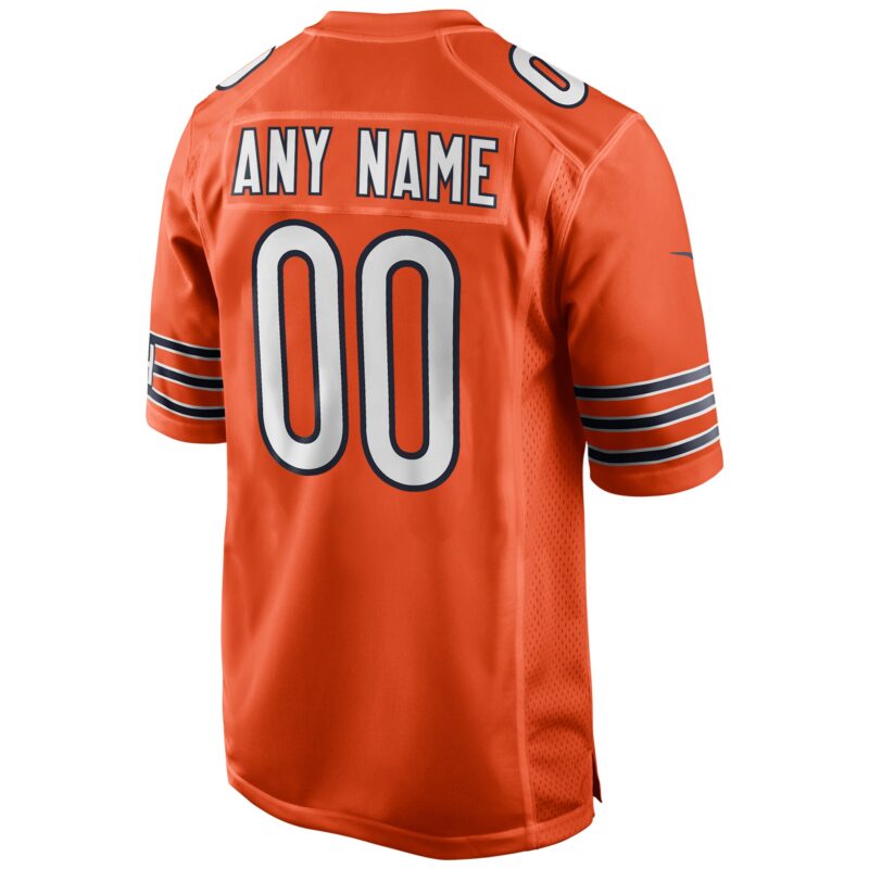 Chicago Bears Alternate Custom Game Jersey - Orange - Image 3