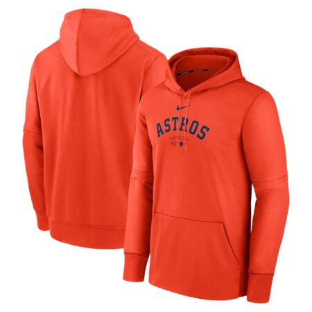 Houston Astros Collection Practice Performance Pullover Hoodie - Orange