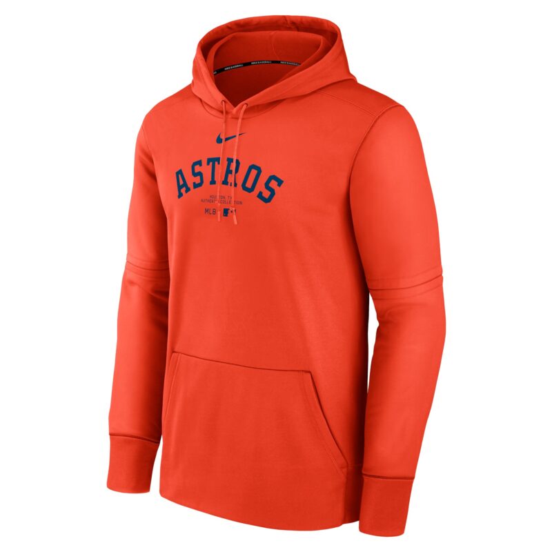 Houston Astros Collection Practice Performance Pullover Hoodie - Orange - Image 2