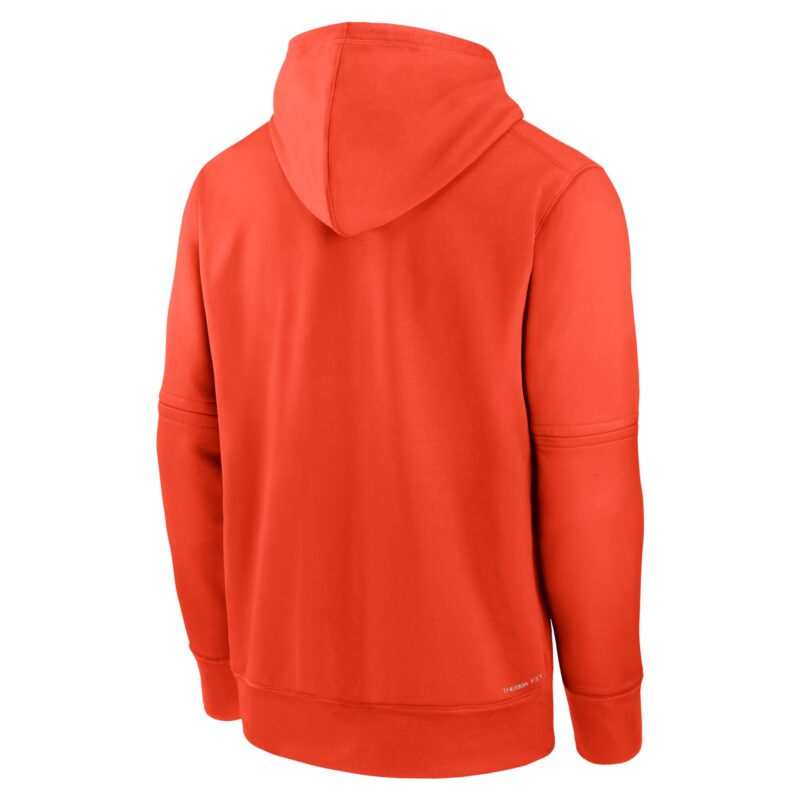 New York Mets Collection Practice Performance Pullover Hoodie - Orange - Image 3