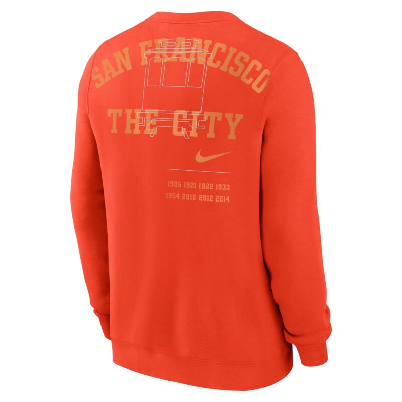 San Francisco Giants Statement Ball Game Fleece Pullover Sweatshirt - Orange - Image 3