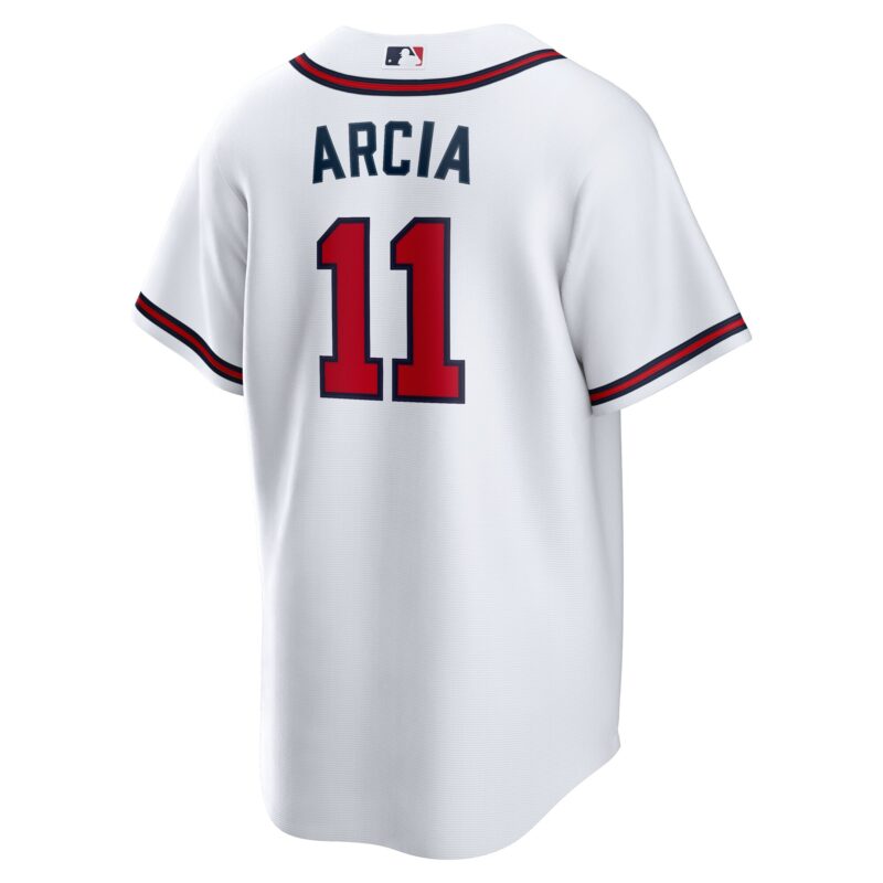 Orlando Arcia Atlanta Braves Home Jersey - White - Image 3