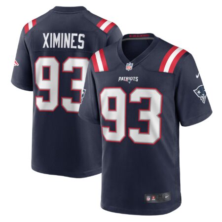 Oshane Ximines New England Patriots Game Jersey - Navy