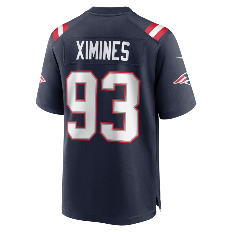 Oshane Ximines New England Patriots Game Jersey - Navy - Image 3