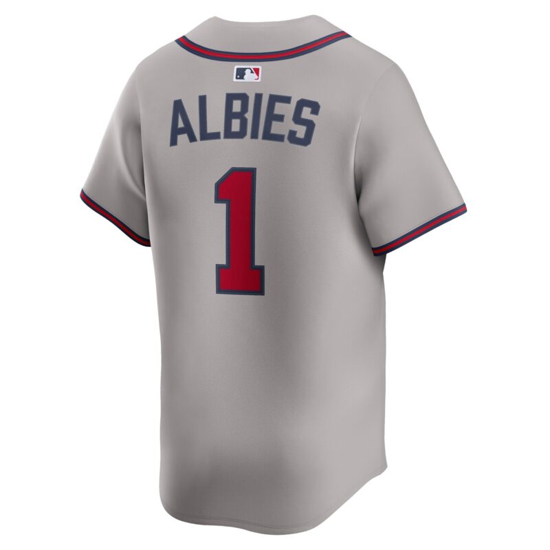 Ozzie Albies Atlanta Braves Road Limited Player Jersey - Gray - Image 3