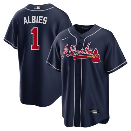 Ozzie Albies Atlanta Braves Alternate Player Name Jersey - Navy
