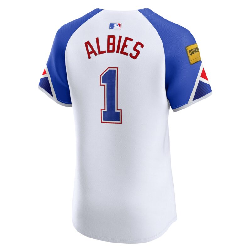 Ozzie Albies Atlanta Braves City Connect Elite Jersey - White - Image 3