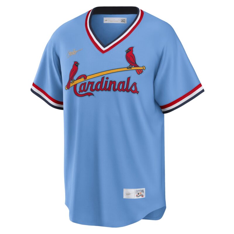 Ozzie Smith St. Louis Cardinals Road Cooperstown Collection Player Jersey - Light Blue - Image 2