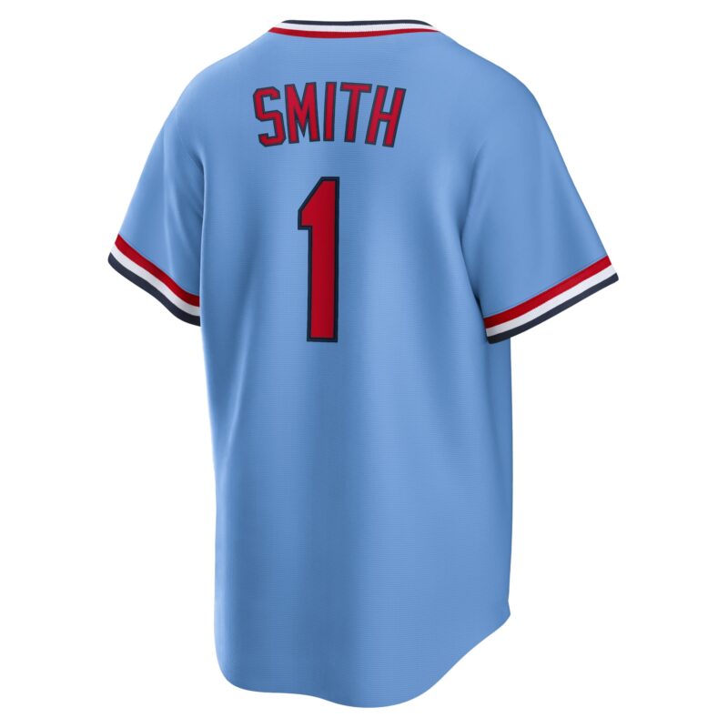 Ozzie Smith St. Louis Cardinals Road Cooperstown Collection Player Jersey - Light Blue - Image 3