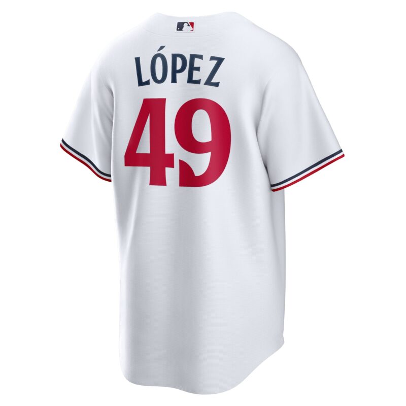 Pablo López Minnesota Twins Home Player Jersey - White - Image 3