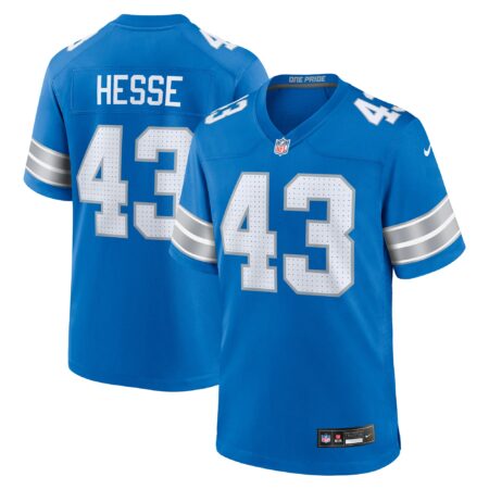 Parker Hesse Detroit Lions Team Game Jersey - Blue
