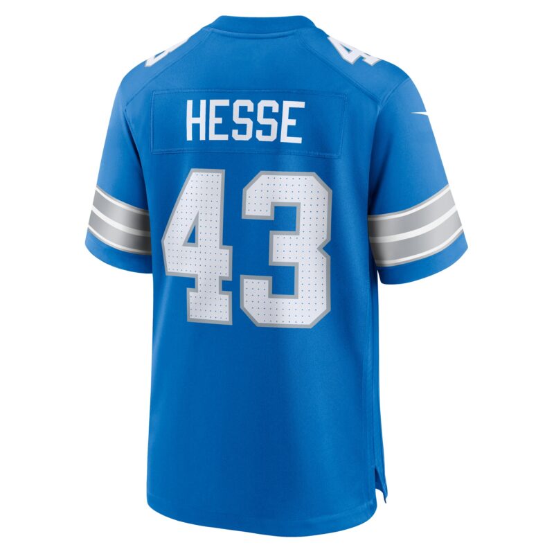 Parker Hesse Detroit Lions Team Game Jersey - Blue - Image 3