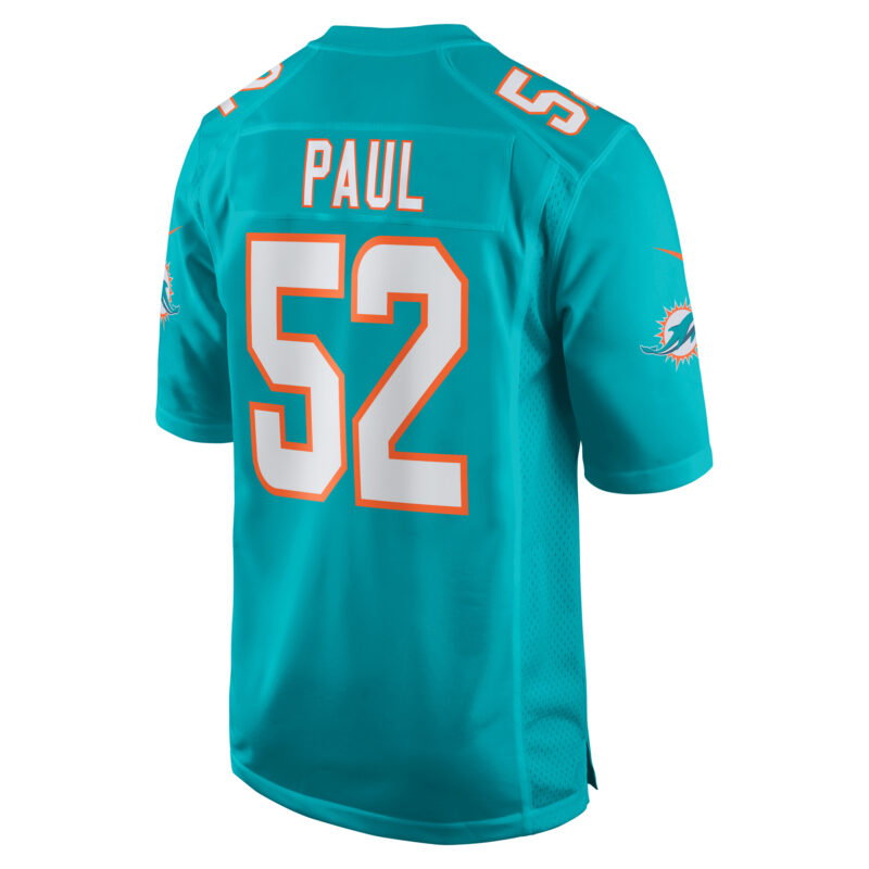 Patrick Paul Miami Dolphins Game Jersey - Aqua - Image 3