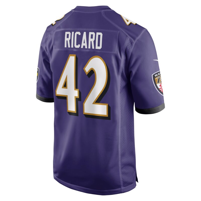 Patrick Ricard Baltimore Ravens Game Jersey - Purple - Image 3