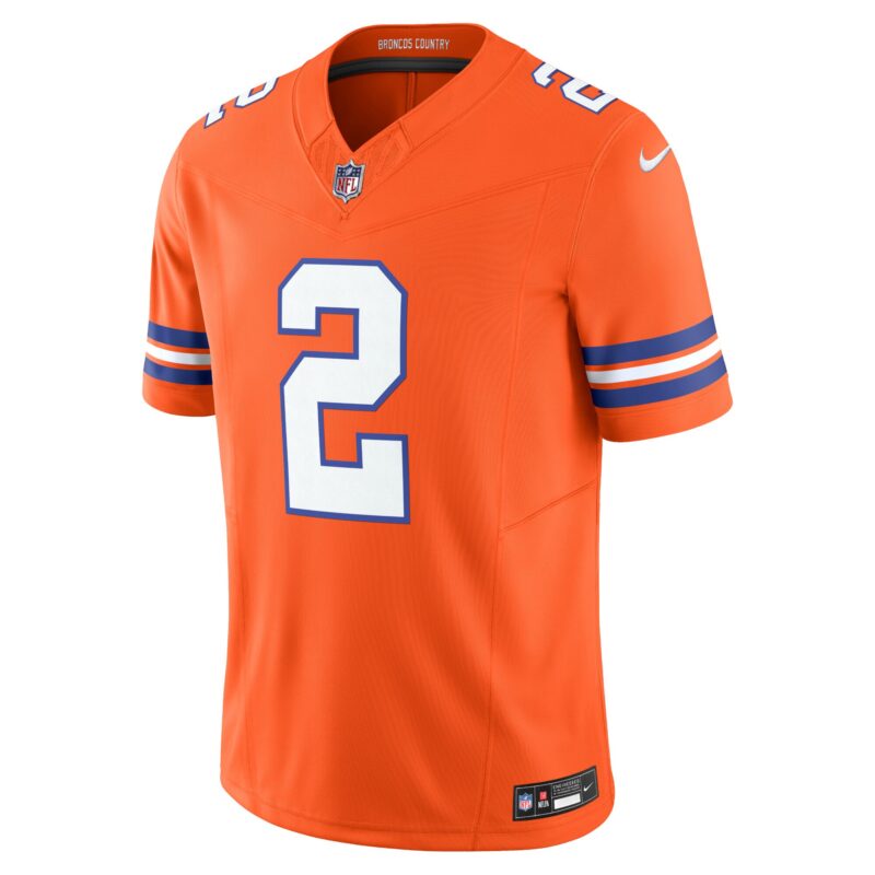 Patrick Surtain II Denver Broncos Alternate Mile High Collection 1977 Throwback Vapor F.U.S.E. Limited Jersey - Orange - Image 2