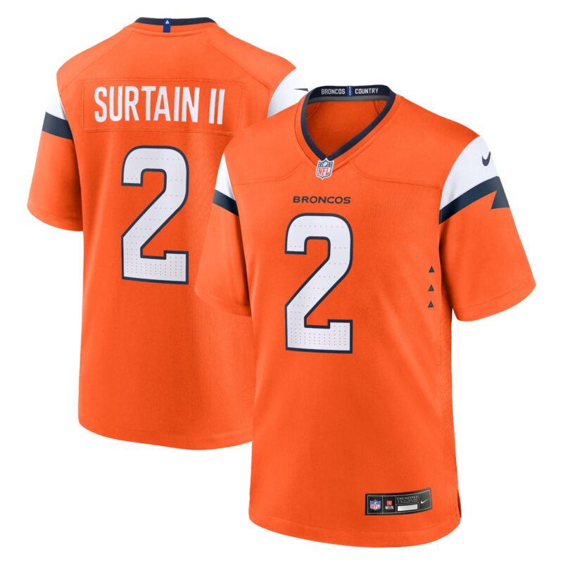 Patrick Surtain II Denver Broncos Mile High Collection Game Jersey - Orange
