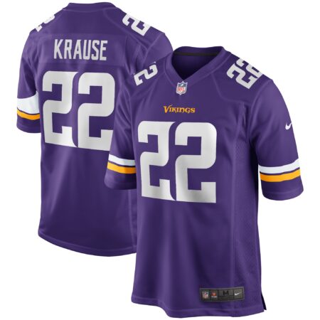Paul Krause Minnesota Vikings Game Retired Player Jersey - Purple