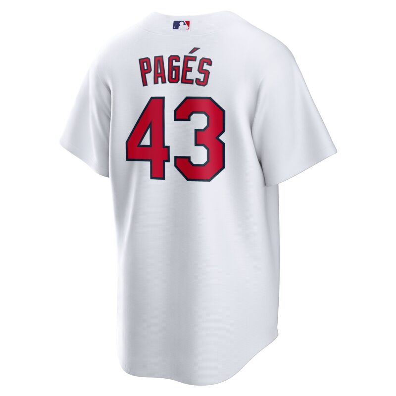 Pedro Pagés St. Louis Cardinals Home Jersey - White - Image 3