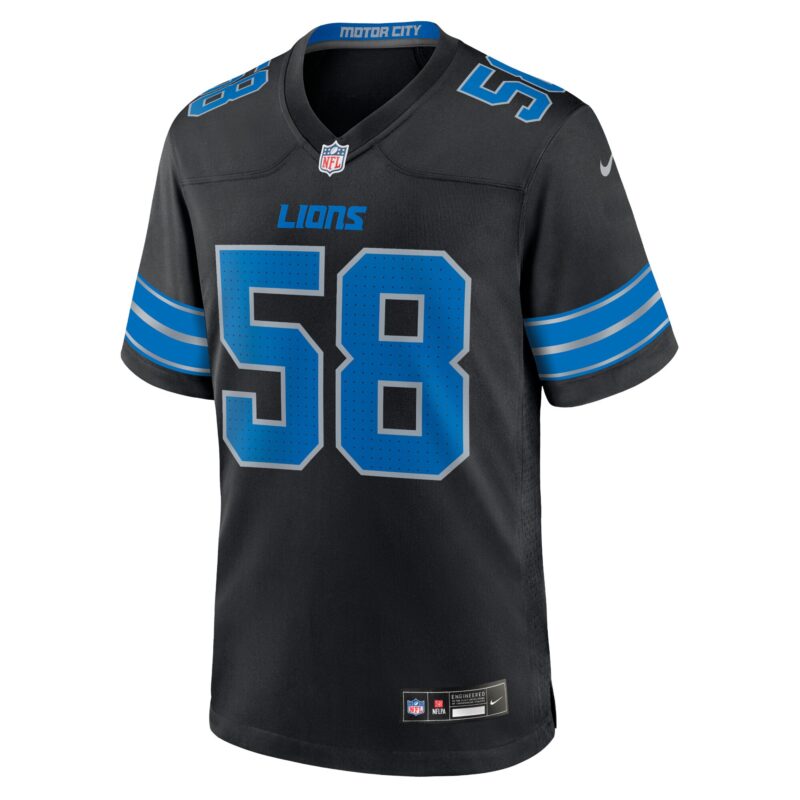 Penei Sewell Detroit Lions 2nd Alternate Game Jersey - Black - Image 2