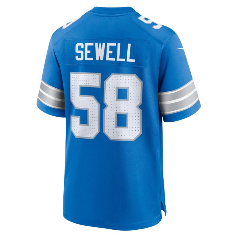 Penei Sewell Detroit Lions Game Jersey - Blue - Image 3