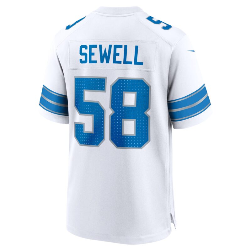 Penei Sewell Detroit Lions Game Jersey - White - Image 3