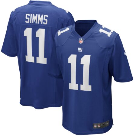 Phil Simms New York Giants Game Retired Player Jersey - Royal