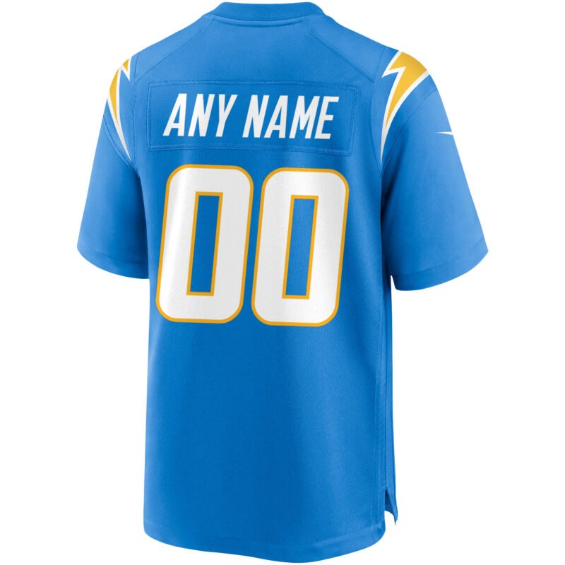 Los Angeles Chargers Custom Game Jersey - Powder Blue - Image 3
